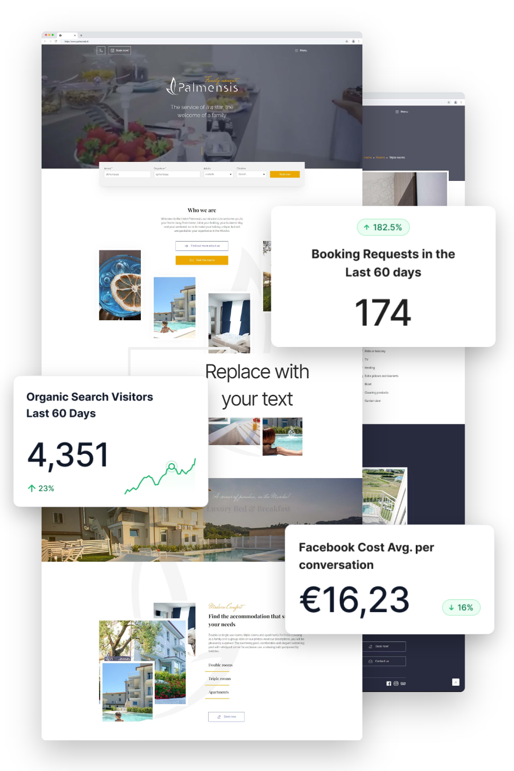 Marketing Screenshot of Hotel Palmensis website